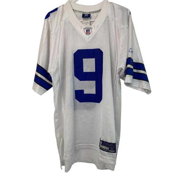 Mens Reebok NFL Tony Romo #9 Dallas Cowboys Jersey White Size M EUC 7757 - Picture 1 of 8